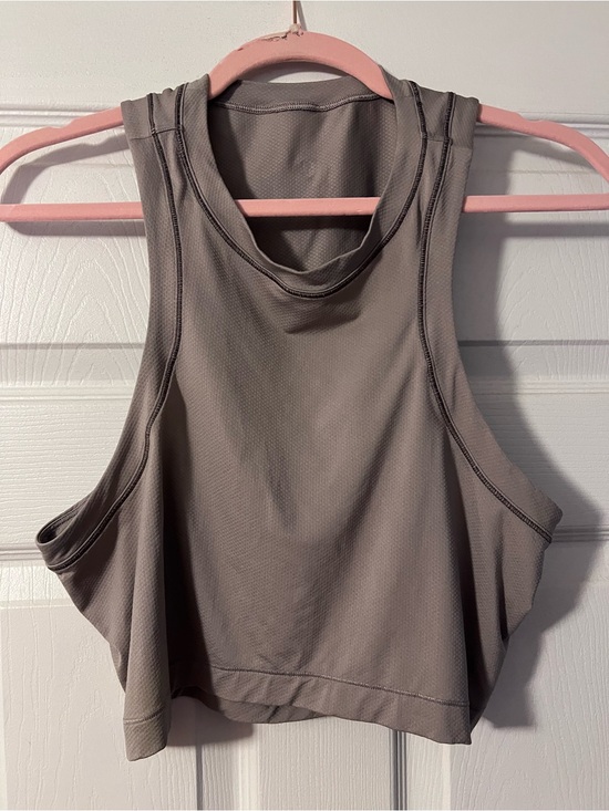 lululemon athletica Tops - #558 Lululemon Open-Back Cropped Training Tank Mauve Grey Shadow Grey EUC Sz 12